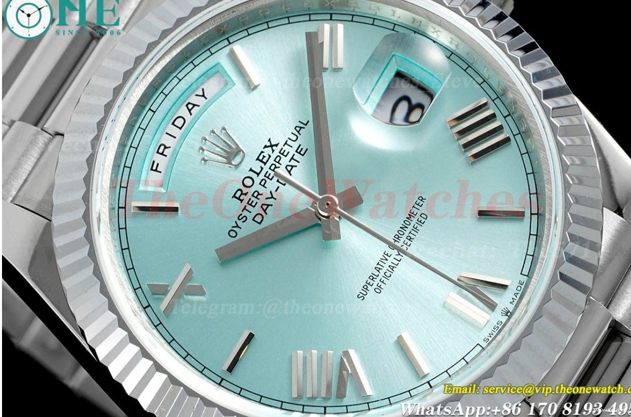 DayDate VR3255 JDF Ice Blue V4 228236 Rmn (Gain 40mm Weight) SS SS 1224